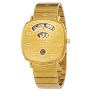  Shop Authentic Gucci Grip Quartz Yellow Gold Dial Gold Steel Strap Unisex Watch - YA157409 - Luxxuri