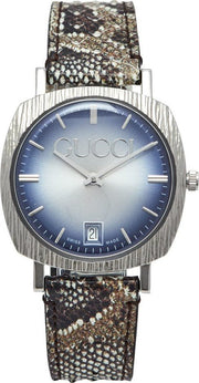  Shop Authentic Gucci Grip Vintage Silver Stainless Steel Quartz Unisex Watch 35mm - YA152401 - Luxxuri