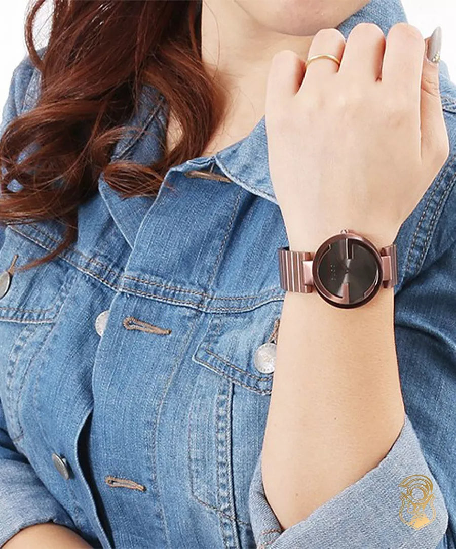  Shop Authentic Gucci Interlocking G Quartz Brown Dial Brown Steel Strap Watch for Women -  YA133317 - Luxxuri
