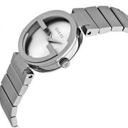 Shop Authentic Gucci G Interlocking Silver Dial Silver Steel Strap Watch For Women - YA133503 - Luxxuri