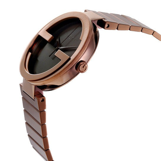  Shop Authentic Gucci Interlocking XL Brown Dial Brown Steel Strap Watch For Men - YA133211 - Luxxuri