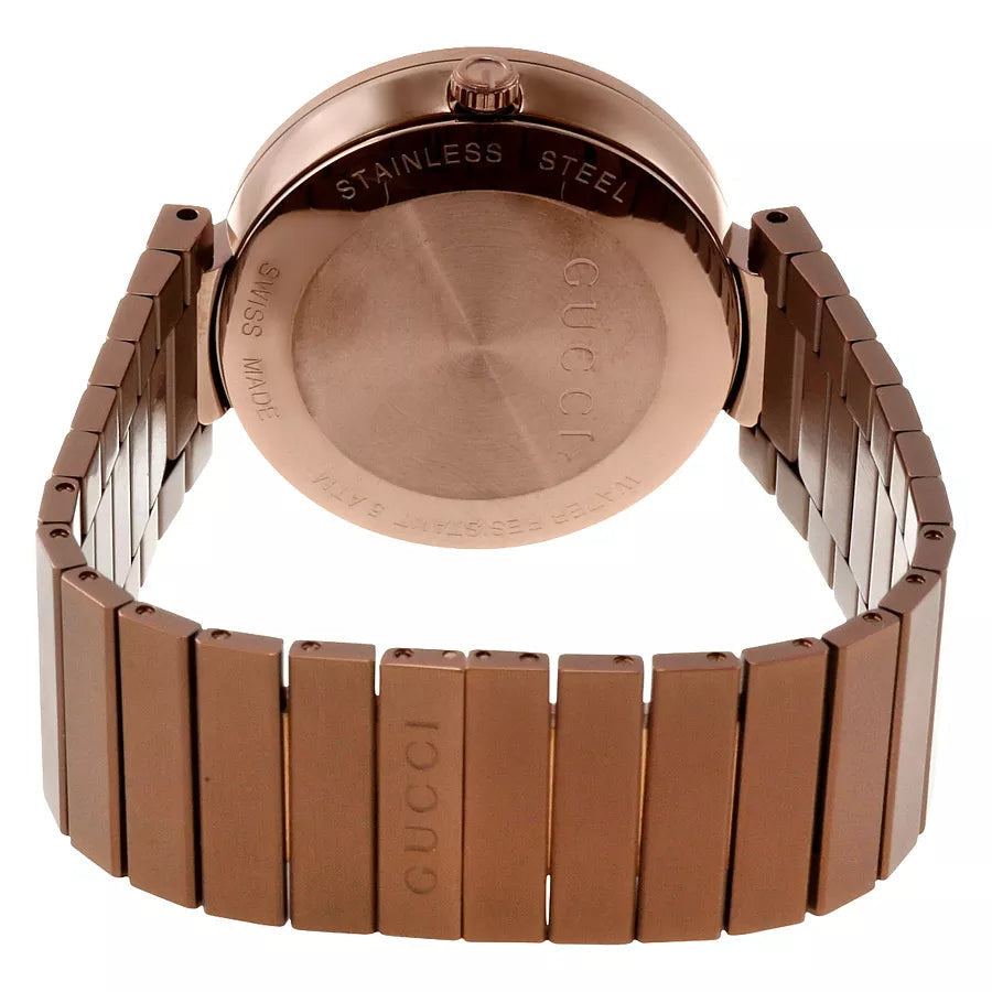  Shop Authentic Gucci Interlocking XL Brown Dial Brown Steel Strap Watch For Men - YA133211 - Luxxuri