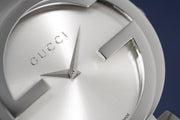  Shop Authentic Gucci G Interlocking Silver Dial Silver Steel Strap Watch For Women - YA133308 - Luxxuri