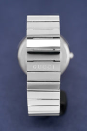  Shop Authentic Gucci G Interlocking Black Dial Silver Steel Strap Watch For Women - YA133307 - Luxxuri