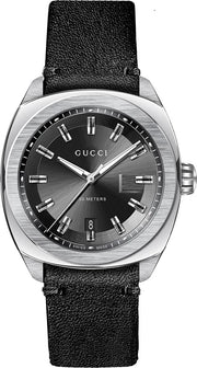  Shop Authentic Gucci GG2570 Black Dial Black Leather Strap Watch For Men - YA142206 - Luxxuri