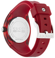  Shop Authentic Gucci Sync Quartz Red Dial Red Rubber Strap Watch For Women - YA137303 - Luxxuri