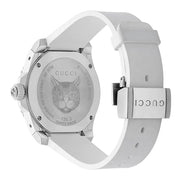  Shop Authentic Gucci Dive Tiger White Dial White Rubber Strap Watch For Men - YA136329 - Luxxuri