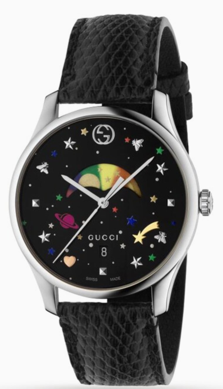  Shop Authentic Gucci G-Timeless Moonphase Black Dial Black Leather Strap Watch For Men - YA1264045 - Luxxuri