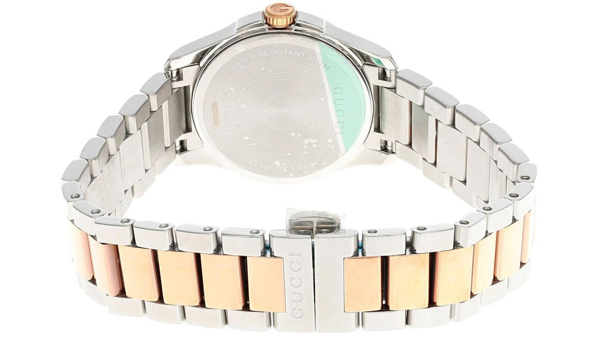  Shop Authentic Gucci G Timeless Silver Dial Two Tone Steel Strap Watch For Women - YA126564 - Luxxuri