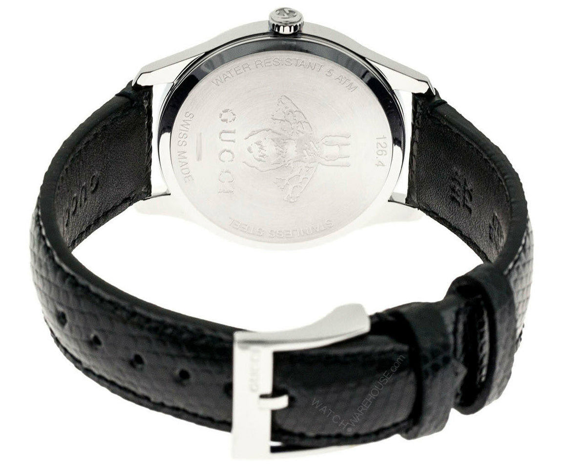  Shop Authentic Gucci G-Timeless Moonphase Black Dial Black Leather Strap Watch For Men - YA1264045 - Luxxuri