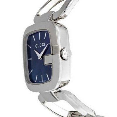 Shop Authentic Gucci G Gucci Blue Dial Silver Steel Strap Watch For Women - YA125405 - Luxxuri
