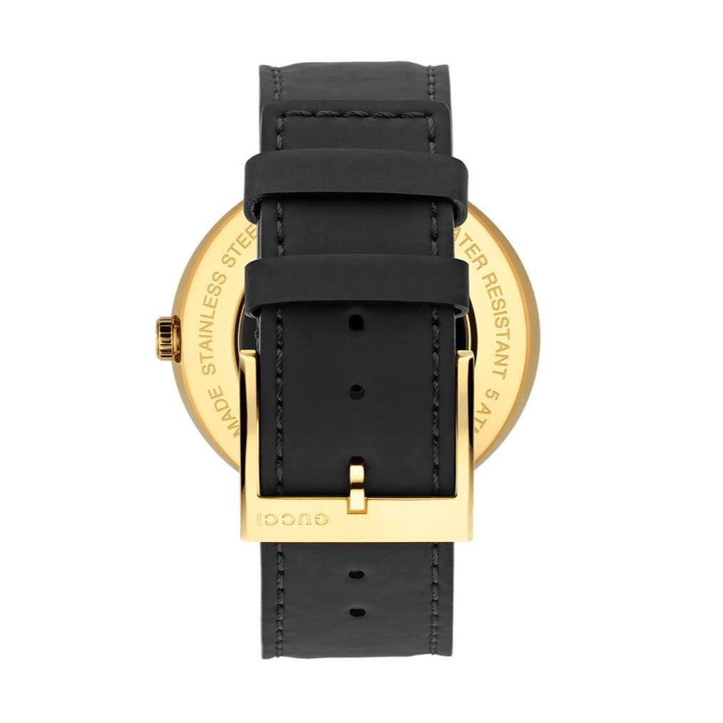  Shop Authentic Gucci Interlocking Special Edition Grammy Black Dial Black Leather Strap Watch For Men - YA133208 - Luxxuri