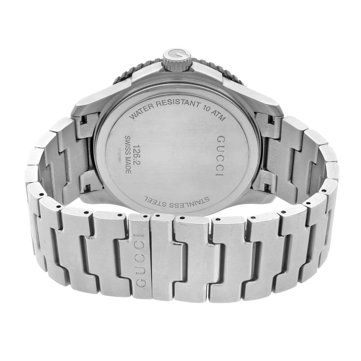  Shop Authentic Gucci G Timeless Silver Dial Silver Steel Strap Watch For Men - YA126232 - Luxxuri