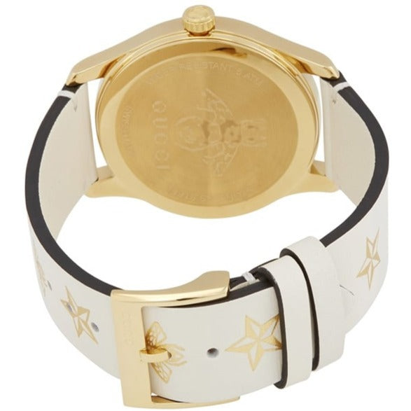  Shop Authentic Gucci G Timeless White Dial White Leather Strap Watch For Women - YA1264096 - Luxxuri