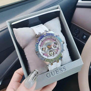  Shop Authentic Guess Glitz Pride Limited Edition White Dial White Rubber Strap Watch for Women - GW0407L4 - Luxxuri