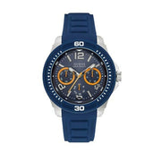  Shop Authentic Guess Trade Blue Dial Blue Silicone Strap Watch for Men - W0967G2 - Luxxuri
