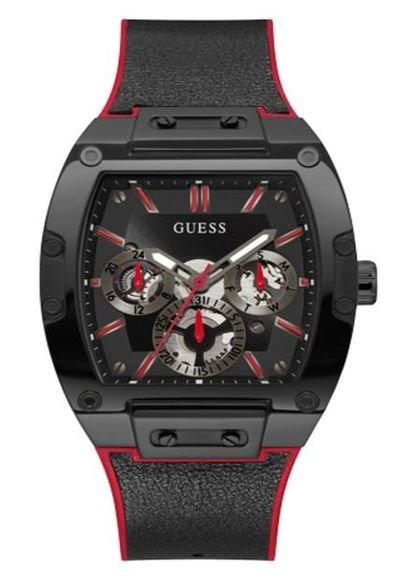  Shop Authentic Guess Phoenix Multifunction Black Dial Black & Red Rubber Strap Watch for Men - GW0202G7 - Luxxuri