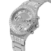  Shop Authentic Guess Moonlight Multi Function Diamonds Silver Dial Silver Steel Strap Watch for Women - GW0320L1 - Luxxuri