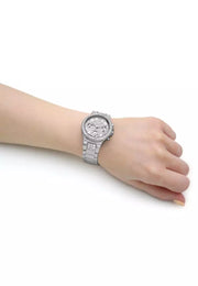  Shop Authentic Guess Moonlight Multi Function Diamonds Silver Dial Silver Steel Strap Watch for Women - GW0320L1 - Luxxuri
