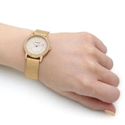  Shop Authentic Guess Chelsea Crystals Mother of Pearl White Dial Gold Mesh Bracelet Watch For Women - W0647L7 - Luxxuri