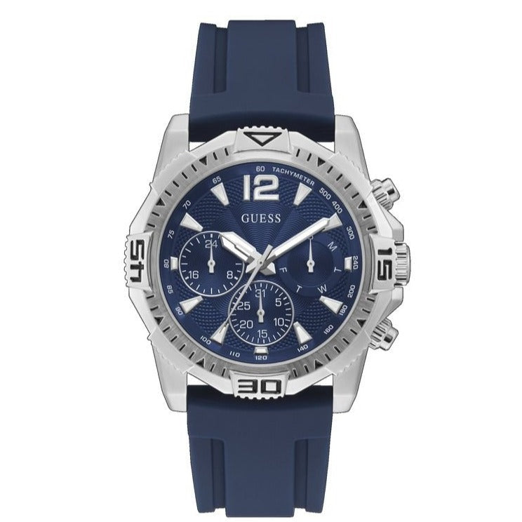  Shop Authentic Guess Commander Blue Dial Blue Rubber Strap Watch for Men - GW0211G1 - Luxxuri