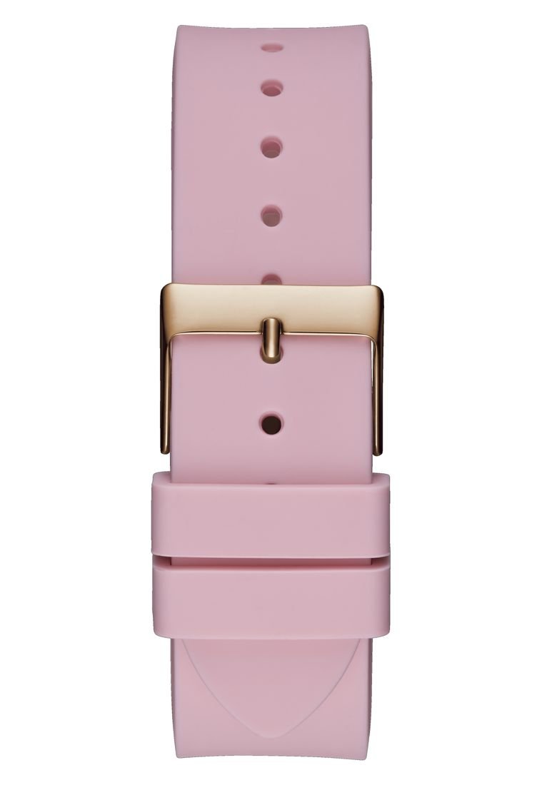  Shop Authentic Guess Sparkling Diamonds Pink Dial Pink Rubber Strap Watch for Women - W0032L9 - Luxxuri