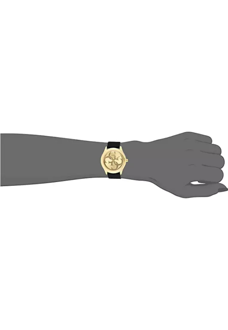  Shop Authentic Guess G Twist Gold Dial Black Leather Strap Watch for Women - W0911L3 - Luxxuri