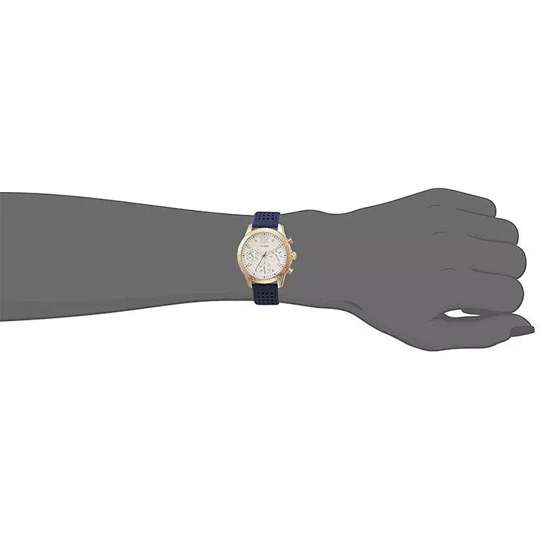  Shop Authentic Guess Marina Multifunction White Dial Blue Rubber Strap Watch for Women - W1025L4 - Luxxuri