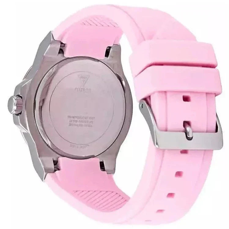  Shop Authentic Guess Zena Quartz White Dial Pink Rubber Strap Watch For Women - W1094L4 - Luxxuri