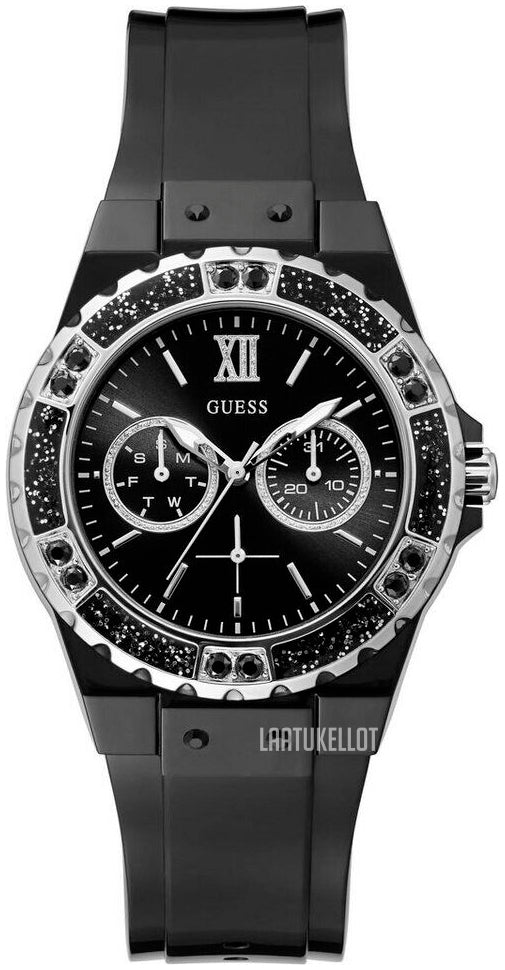  Shop Authentic Guess Limelight Diamonds Black Dial Black Rubber Strap Watch for Women - GW0041L5 - Luxxuri