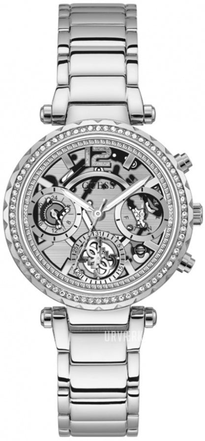  Shop Authentic Guess Solstice Diamonds Silver Dial Silver Steel Strap Watch for Women - GW0403L1 - Luxxuri