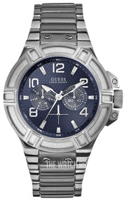 Shop Authentic Guess Rigor Quartz Black Dial Silver Steel Strap Watch For Men - W0218G2 - Luxxuri
