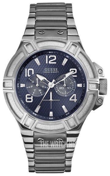  Shop Authentic Guess Rigor Quartz Black Dial Silver Steel Strap Watch For Men - W0218G2 - Luxxuri