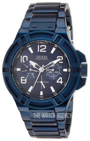  Shop Authentic Guess Rigor Multifunction Black Dial Blue Steel Strap Watch for Men - W0218G4 - Luxxuri