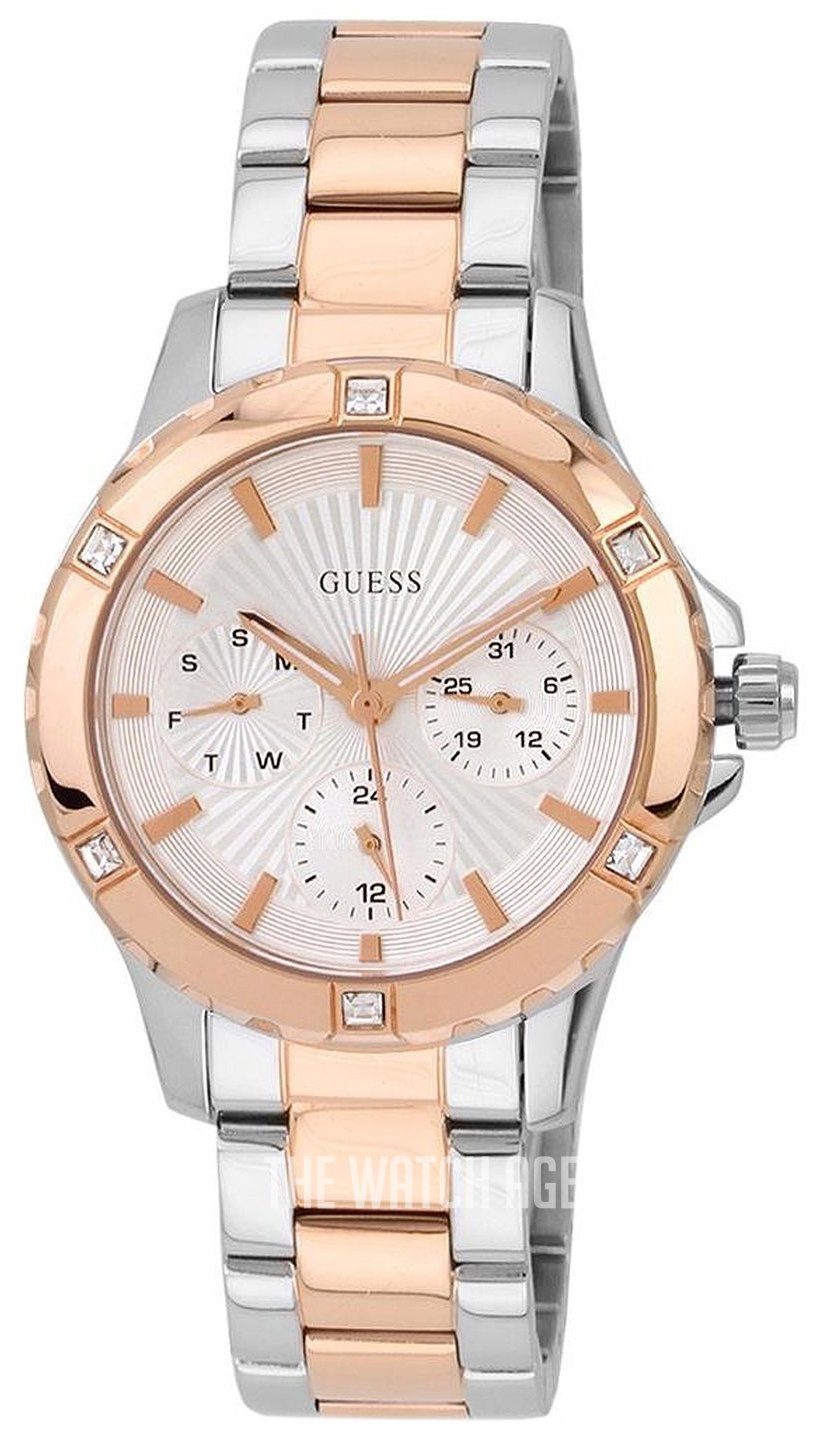  Shop Authentic Guess Mist Quartz Silver Dial Two Tone Steel Strap Watch For Women - W0443L4 - Luxxuri