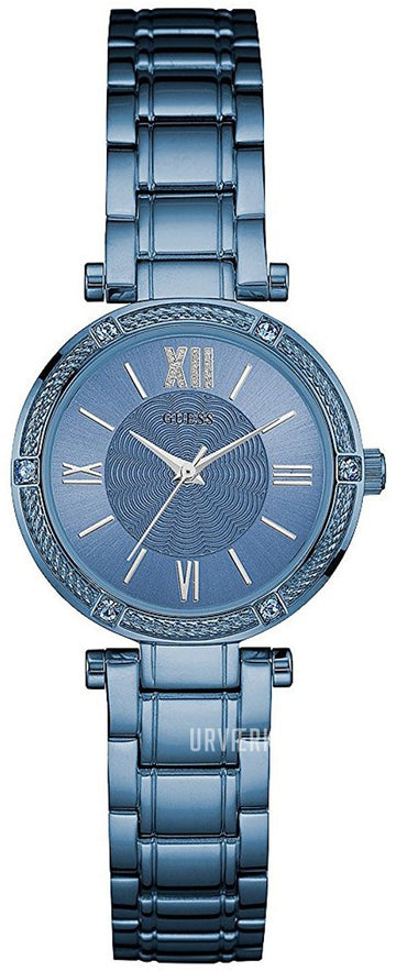  Shop Authentic Guess Park Ave Analog Quartz Blue Dial Blue Steel Strap Watch For Women - W0767L4 - Luxxuri