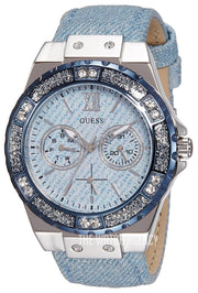  Shop Authentic Guess Limelight Quartz Blue Dial Blue Leather Strap Watch For Men - W0775l1 - Luxxuri