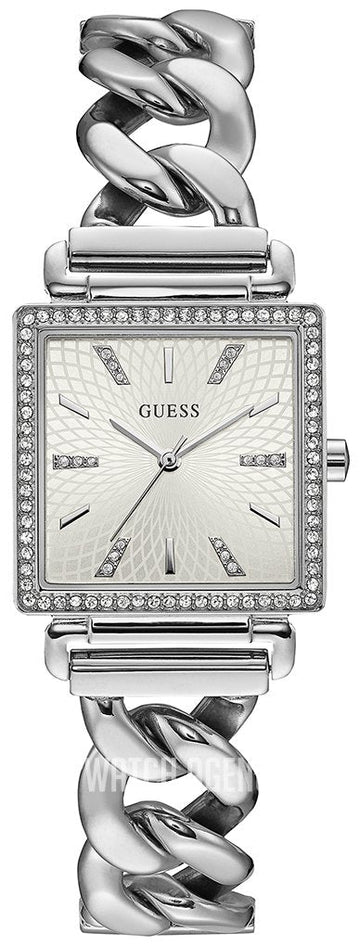  Shop Authentic Guess Vanity Diamonds White Dial Silver Steel Strap Watch for Women - W1030L1 - Luxxuri