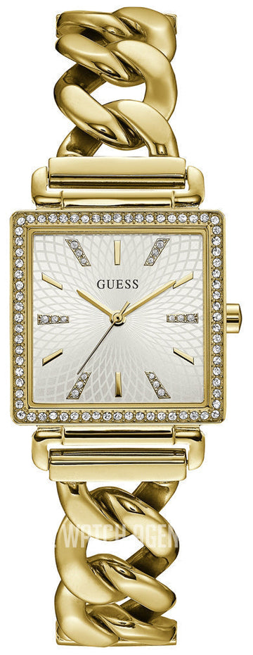  Shop Authentic Guess Vanity Diamonds Silver Dial Gold Steel Strap Watch for Women - W1030L2 - Luxxuri