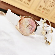 Shop Authentic Guess Crush Crystals Gold Dial White Rubber Strap Watch for Women - W1223L3 - Luxxuri