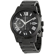  Shop Authentic Guess Atlas Chronograph Black Dial Black Steel Strap Watch For Men - W0668G5 - Luxxuri
