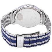  Shop Authentic Guess Richmond Blue Dial Two Tone Mesh Bracelet Watch for Men - W1179G1 - Luxxuri