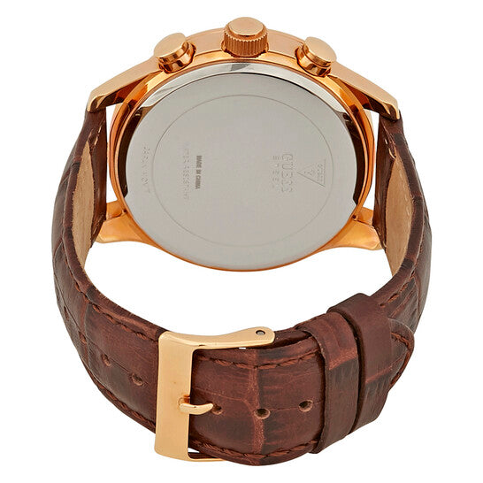  Shop Authentic Guess Analog Chronograph Brown Dial Brown Leather Strap Watch For Men - W14052G2 - Luxxuri