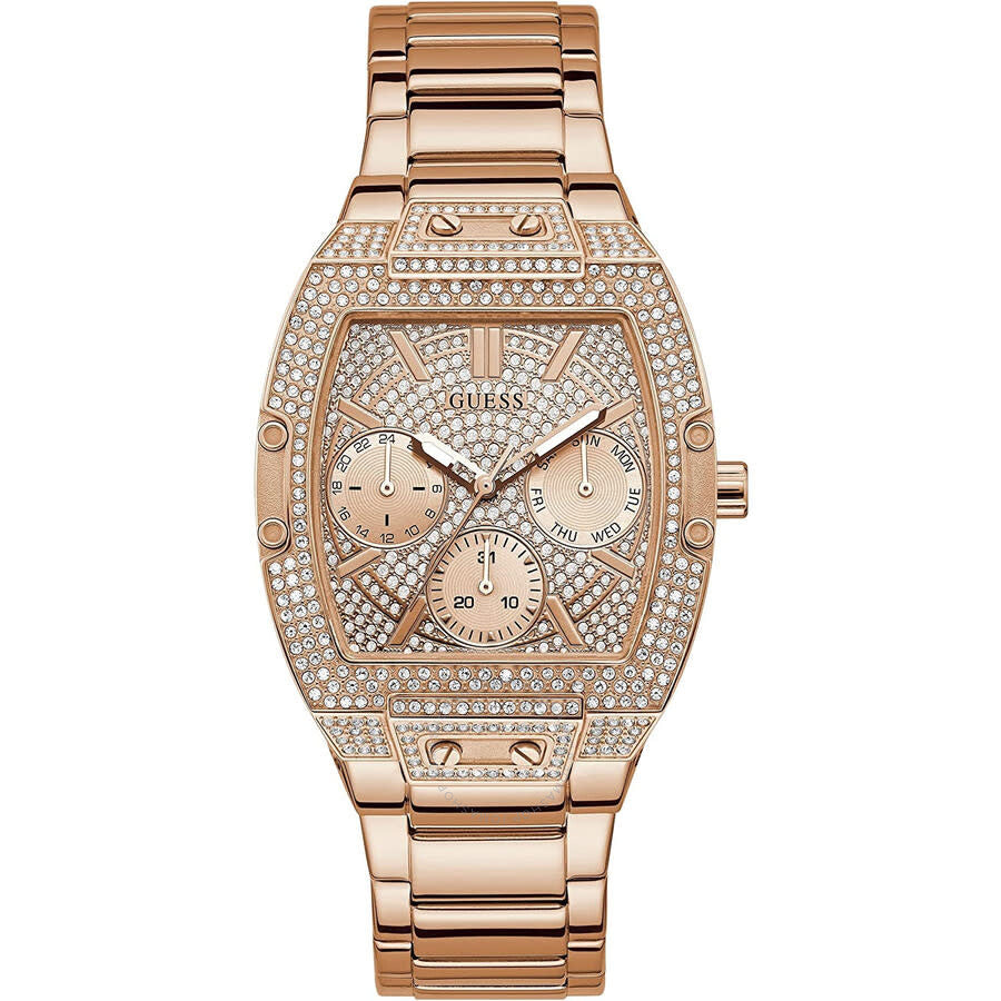  Shop Authentic Guess Raven Diamonds Rose Gold Dial Rose Gold Steel Strap Watch for Women - GW0104L3 - Luxxuri