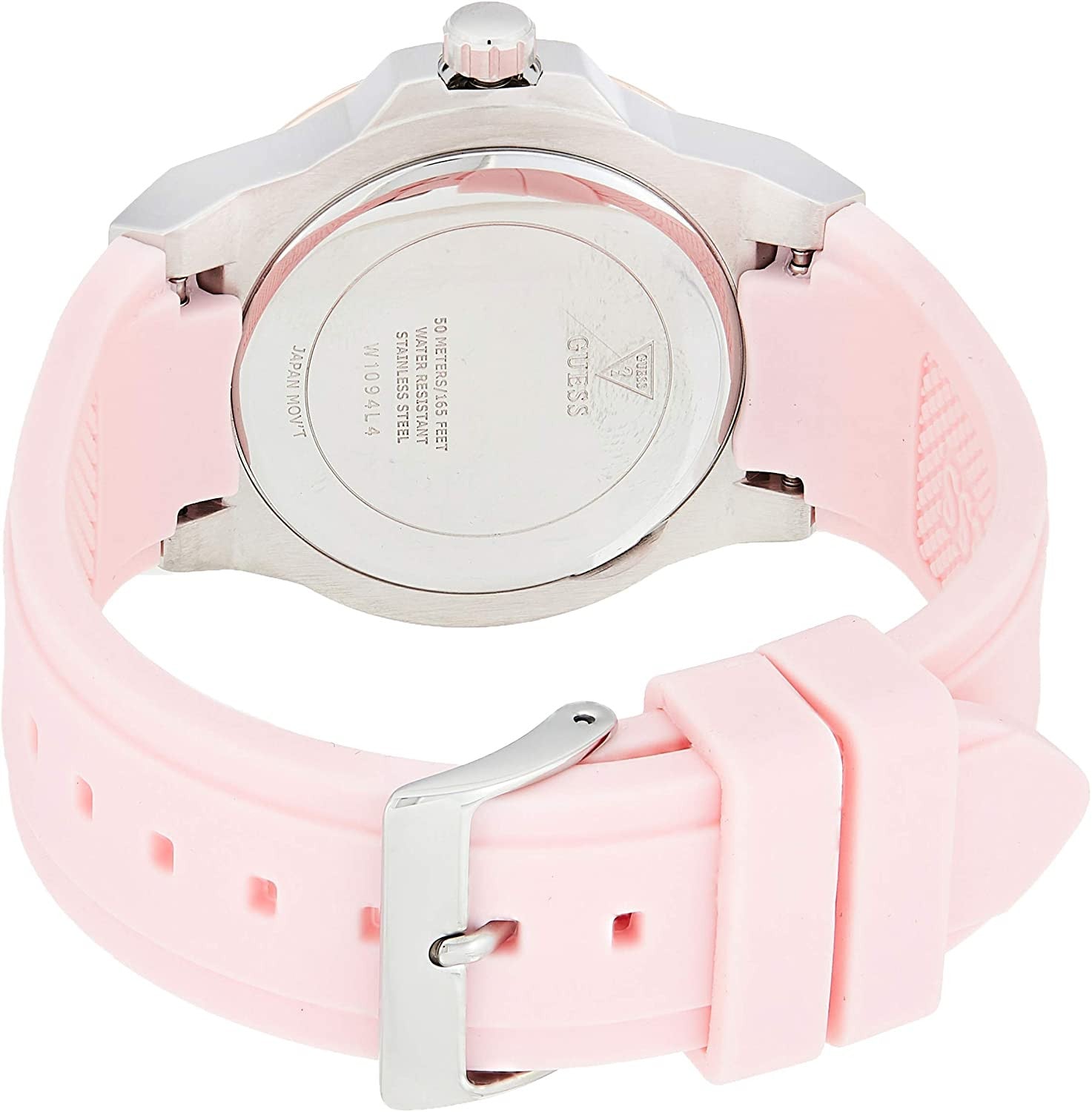  Shop Authentic Guess Zena Quartz White Dial Pink Rubber Strap Watch For Women - W1094L4 - Luxxuri
