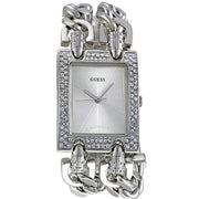  Shop Authentic Guess Mod Heavy Metal Diamonds Silver Dial Silver Steel Strap Watch for Women - W95088L1 - Luxxuri