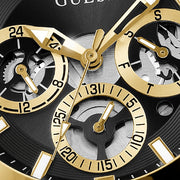  Shop Authentic Guess Fusion Chronograph Black Dial Black Leather Strap Watch For Women - GW0553L4 - Luxxuri