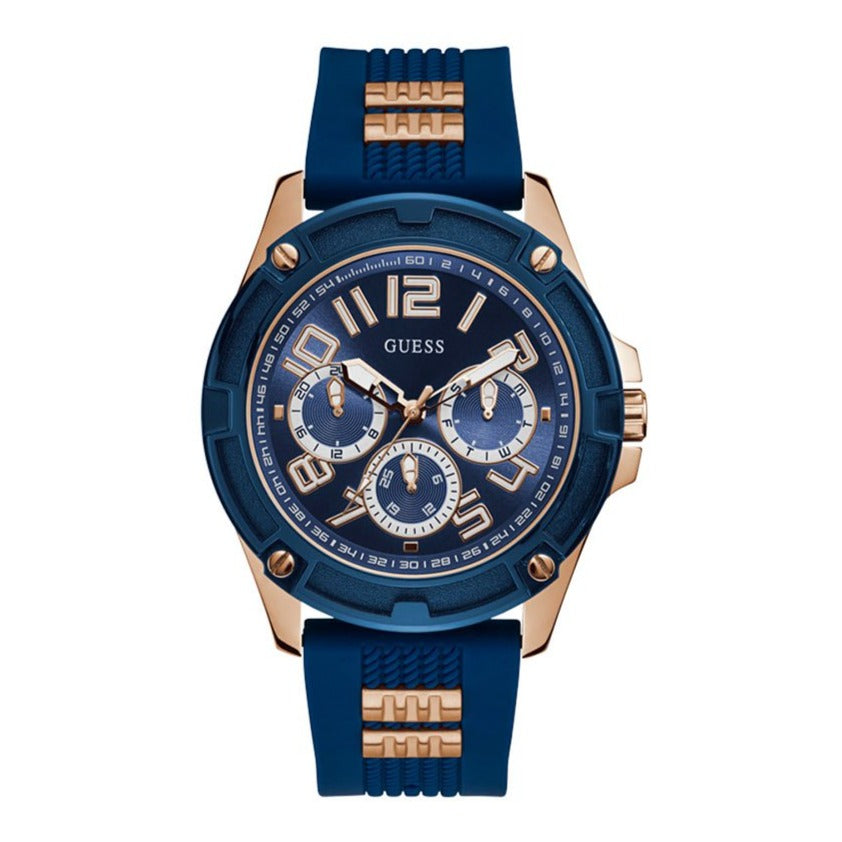 Shop Authentic Guess Delta Blue Dial Blue Silicone Strap Watch for Men - GW0051G3 - Luxxuri