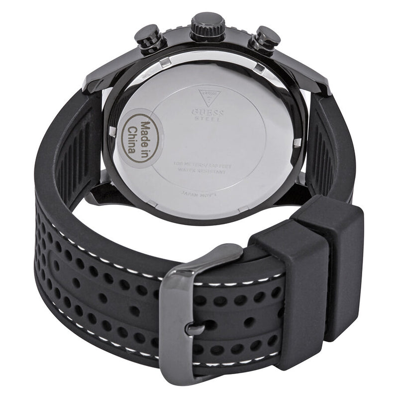  Shop Authentic Guess Fleet Chronograph Black Dial Black Rubber Strap Watch for Men - W0971G1 - Luxxuri