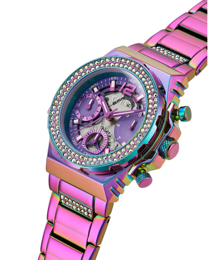  Shop Authentic Guess Fusion Chronograph Purple Dial Purple Steel Strap Watch for Women - GW0552L4 - Luxxuri